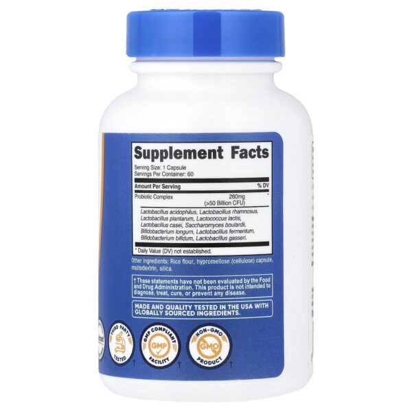 Nutricost Probiotic Complex, 50 Billion CFU, Probiotic for Men and Women