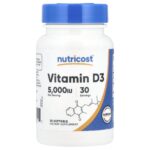 Nutricost Vitamin D3, 125 mcg (5000 IU)