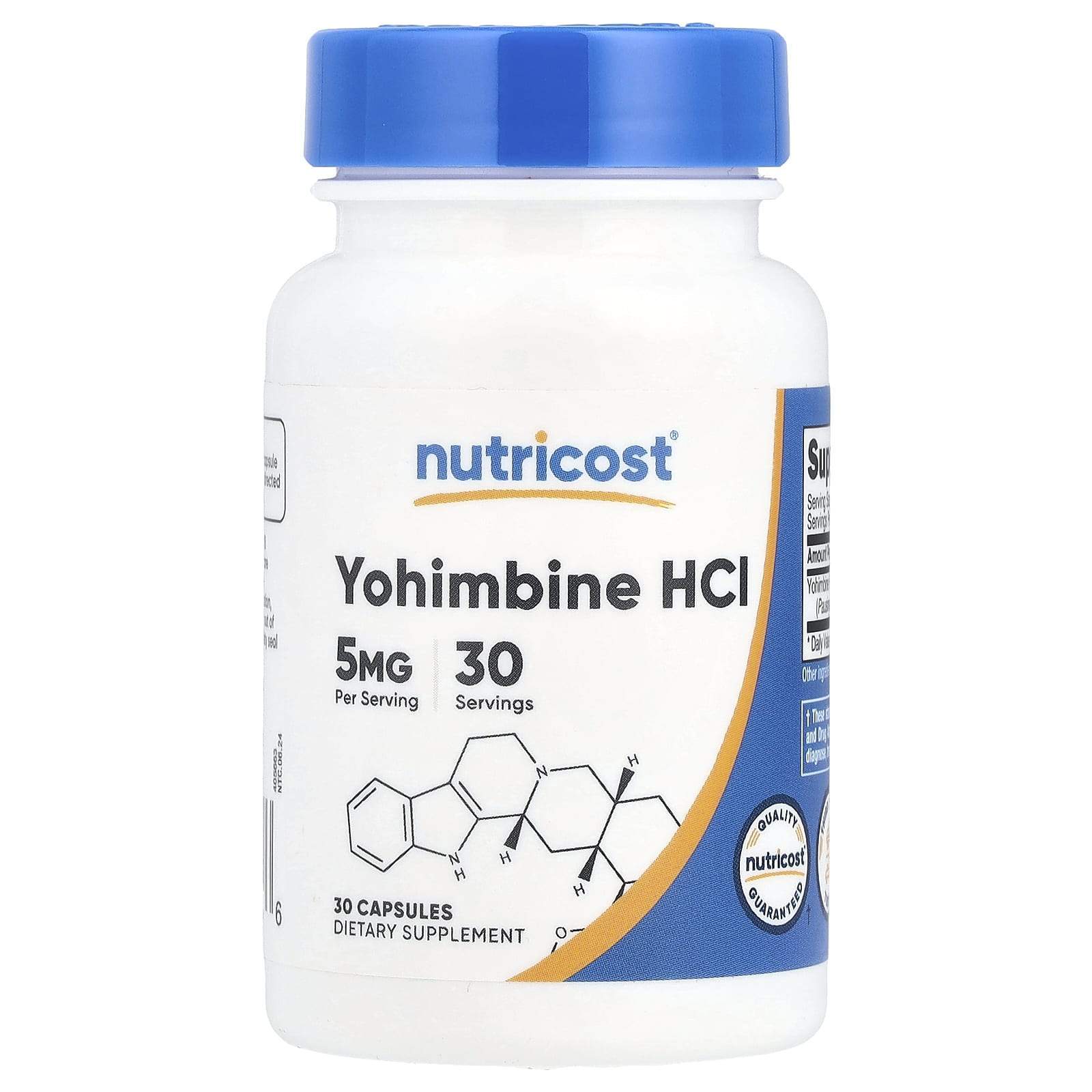 Nutricost Yohimbine HCL 5 mg, 30 Capsules – Maroc Prix