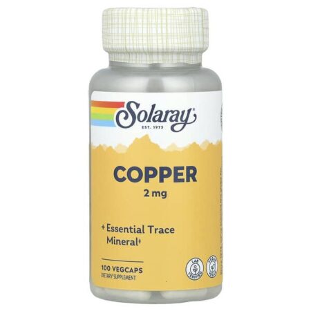 Solaray Copper 2 mg, 100 capsules