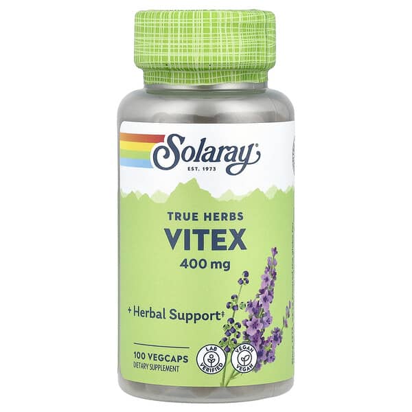 Solaray Vitex, 400 mg, 100 vegetable capsules