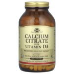 Solgar Calcium Citrate with Vitamin D3, 240 tablets