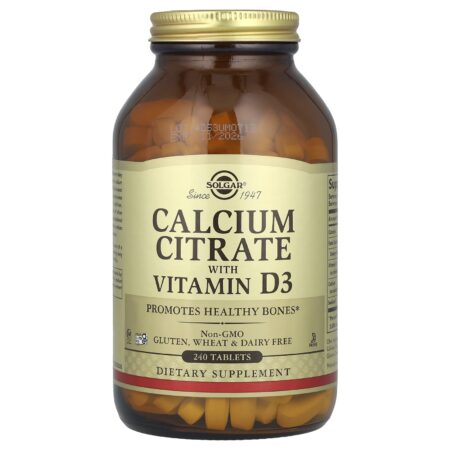 Solgar Calcium Citrate with Vitamin D3, 240 tablets