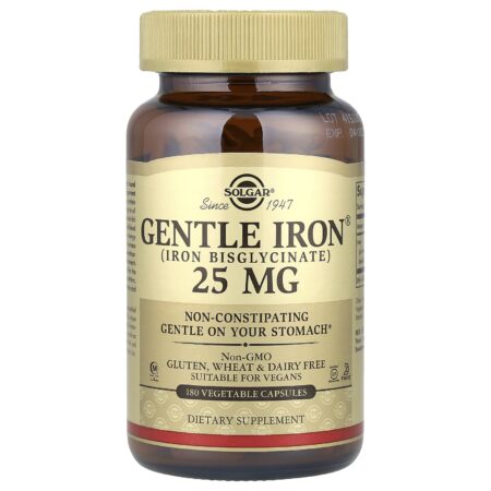 Solgar Gentle Iron 25 mg, 180 Capsules