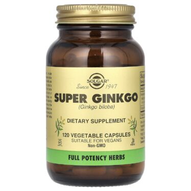 Solgar, Super Ginkgo, 120 vegetable capsules
