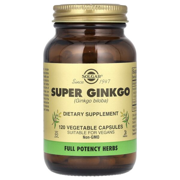 Solgar, Super Ginkgo, 120 vegetable capsules