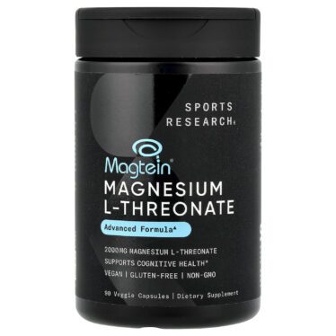 Sports Research, Magtein®, Magnesium L-Threonate, 2000 mg, 90 vegetable capsules