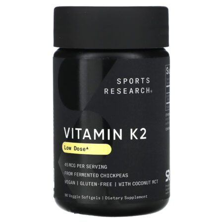 Sports Research Vitamin K2, 45 MCG 90 Vegetarian Softgels