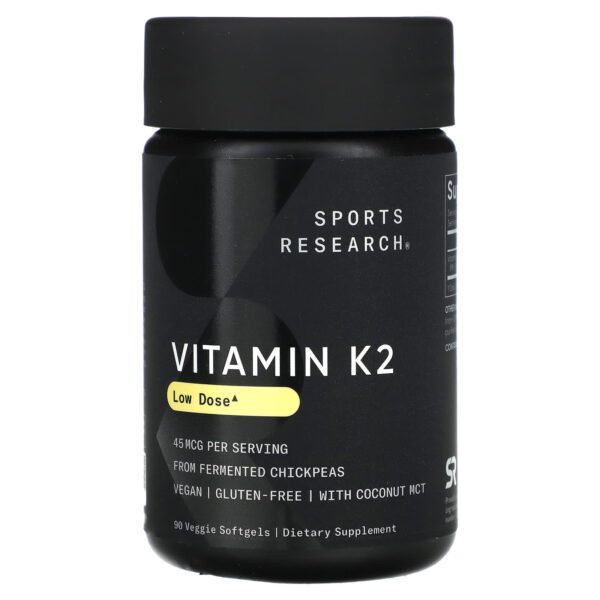 Sports Research Vitamin K2, 45 MCG 90 Vegetarian Softgels