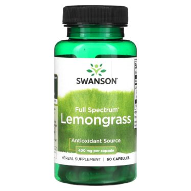 Swanson Full Spectrum Lemongrass, 400 mg, 60 capsules