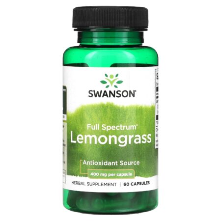 Swanson Full Spectrum Lemongrass, 400 mg, 60 capsules