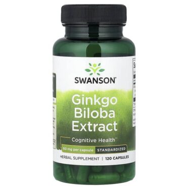 Swanson Ginkgo Biloba Extract, 60 mg, 120 capsules