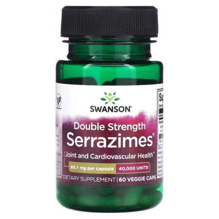Swanson Serrazimes High Efficacy, 34 mg, 60 Vegetarian Capsules