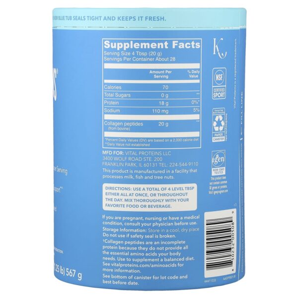 Vital Proteins, Collagen Peptides, Unflavored, 567 g