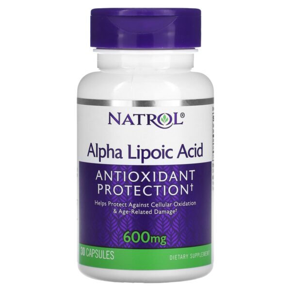 Natrol Alpha-Lipoic Acid, 600 mg, 30 Capsules