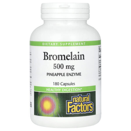 Natural Factors Bromelain, 500 mg, 180 Softgels