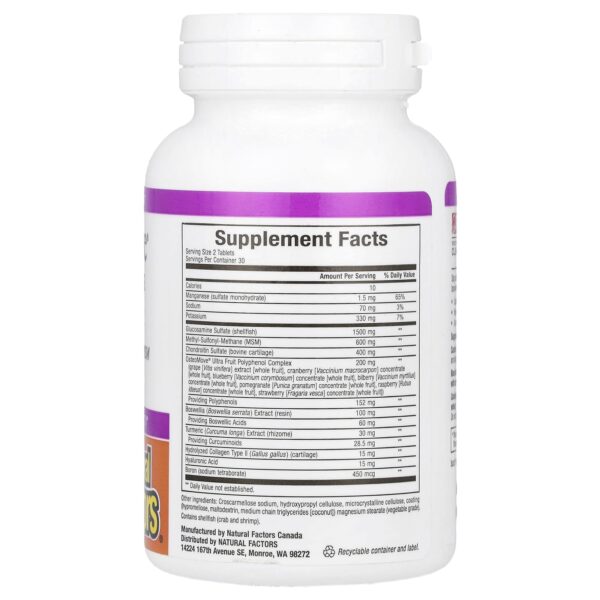 Natural Factors Joint Care OsteoMove Additional Strength 60 Tablets