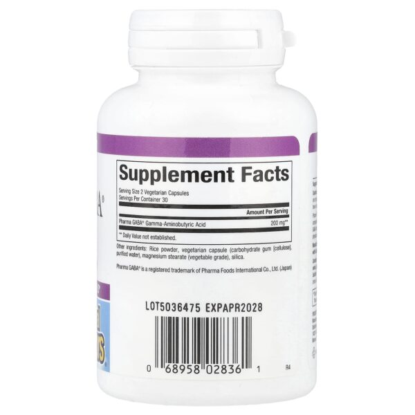 Natural Factors Stress-Relax, Pharma GABA, 100 mg, 60 Chewable Tablets