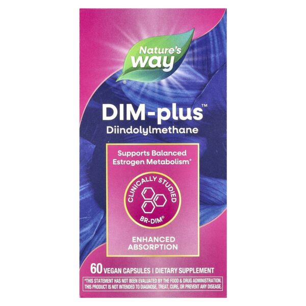 Nature'S Way DIM-Plus, Estrogen Metabolism, 60 Vegetarian Capsules