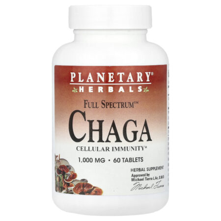 Planetary Herbals Full Spectrum Chaga, 1000 mg, 60 tablets