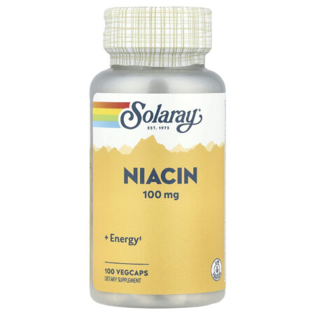 Solaray Niacin, 100 mg, 100 vegetable capsules