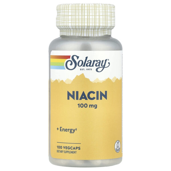 Solaray Niacin, 100 mg, 100 vegetable capsules