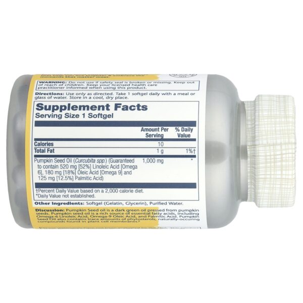 Solaray Pumpkin Seed Oil 1000 mg 90 Softgels