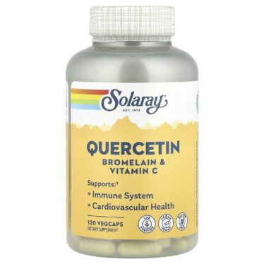 Solaray, Quercetin, bromelain and vitamin C, 120 vegetable capsules