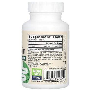 Jarrow Formulas Bromelain, 1000 GDU, 60 tablets