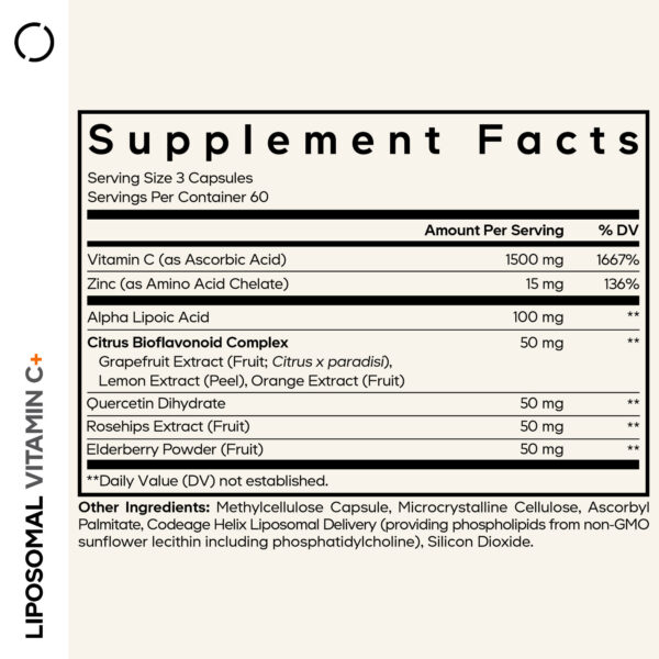 CODEAGE Liposomal Vitamin C+180 vegetable capsules