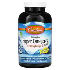 Carlson, Norwegian Super Omega-3 Gems®, 180 softgel capsules