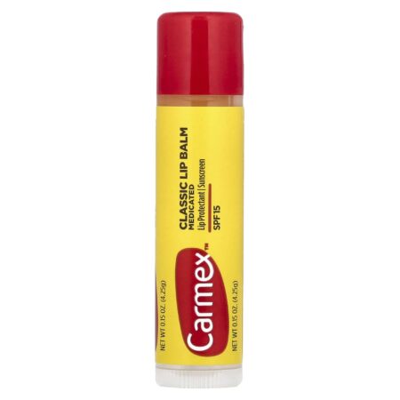 Carmex Classic Lip Balm, Medicinal, SPF 15, 4.25 g