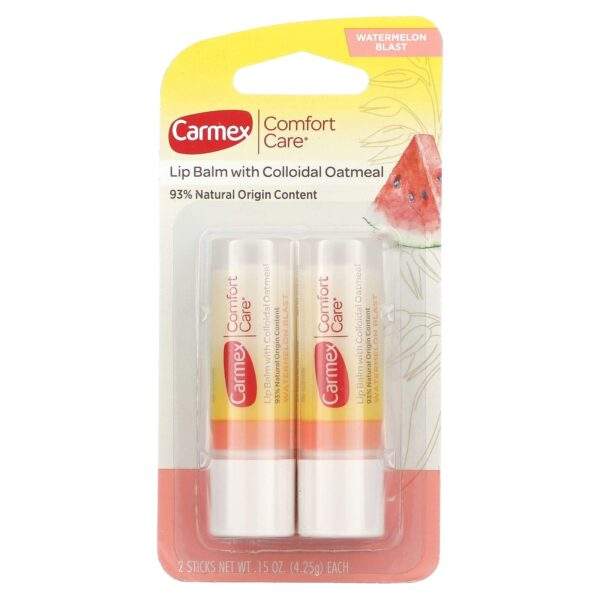 Carmex Comfort Care Lip Balm Watermelon Burst 2 Sticks 4.25 g