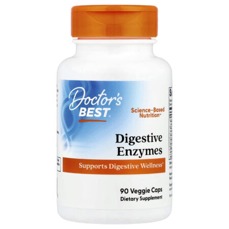 Doctor's BEST Best Digestive Enzymes, All Vegetarian, 90 Vegetable Capsules