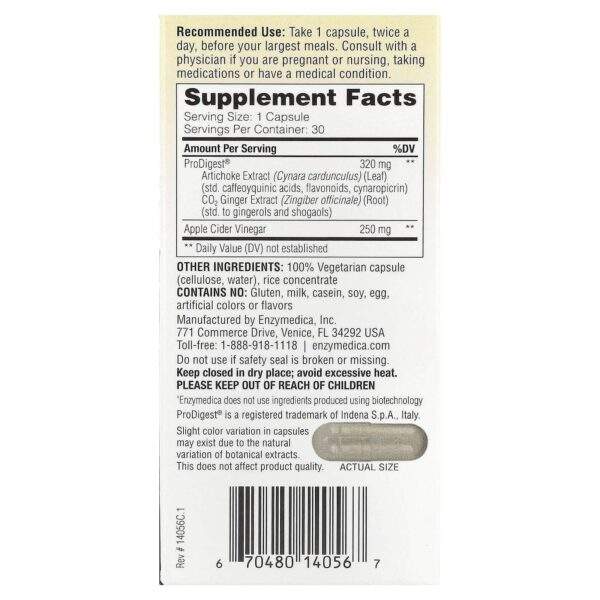 Enzymedica Gut Motility™, Digestive Transport Support, 30 capsules