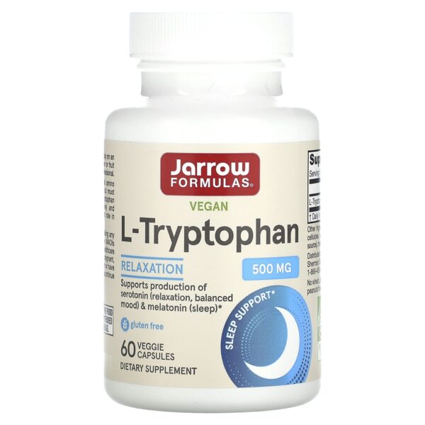 Jarrow Formulas L-tryptophan, 500 mg, 60 capsules