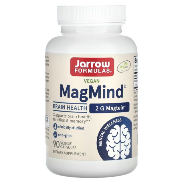 Jarrow Formulas, MagMind® Vegan, Brain Health, 90 Vegetable Capsules