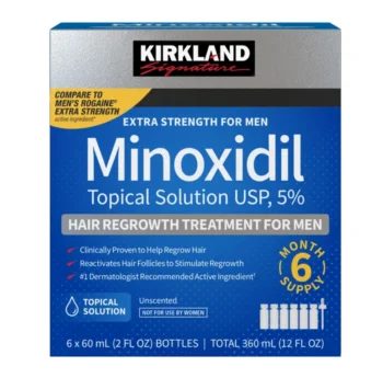 Minoxidil 5% Kirkland Traitement de 6 mois 6 Bouteilles de 60ml