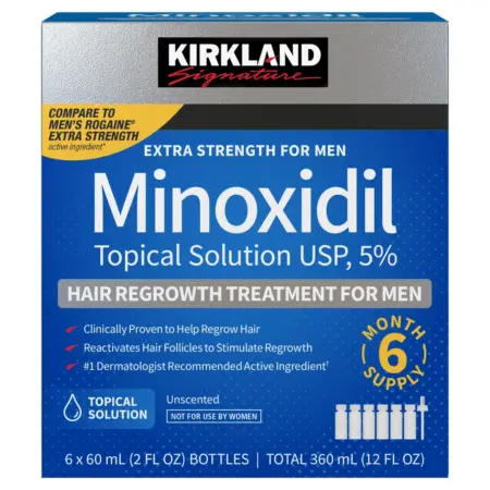 Kirkland Minoxidil 5% Pour Hommes 6 Flacons de 60ml
