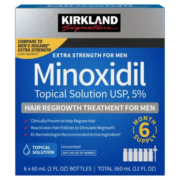 Kirkland Minoxidil 5% Pour Hommes 6 Flacons de 60ml