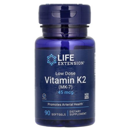 Life Extension vitamin K2 (MK-7), 45 mcg, 90 capsules