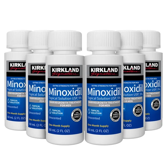 Kirkland Minoxidil 5% Pour Hommes 6 Flacons de 60ml