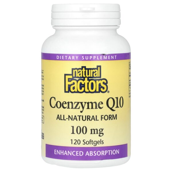 Natural Factors Coenzyme Q10, 200 mg, 60 softgel capsules