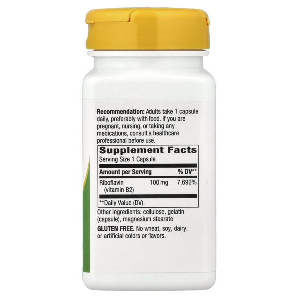 Nature'S Way Riboflavin, Vitamin B2, 100 mg, 100 Capsules