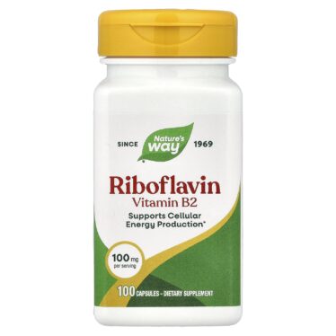 Nature'S Way Riboflavin, Vitamin B2, 100 mg, 100 Capsules