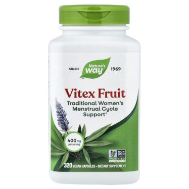 Nature'S Way Vitex Chaste Tree Fruit, 400 mg, 320 vegetarian capsules.