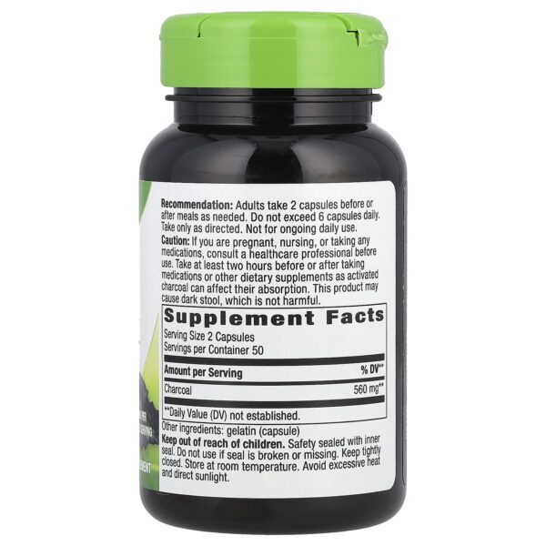 Nature's Way, Activated Charcoal, 100 capsules (280 mg each)
