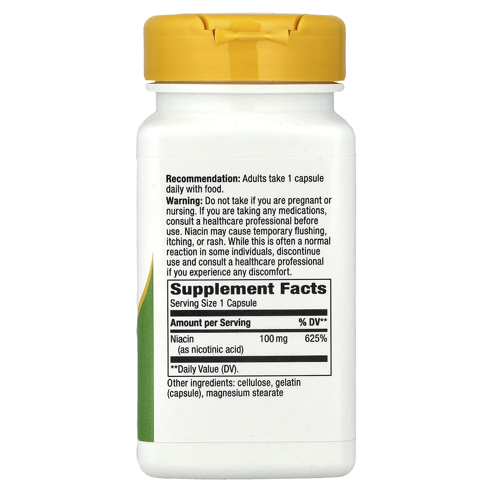 Nature's Way, niacin, 100 mg, 100 capsules