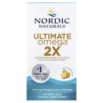 Nordic Naturals Ultimate Omega® 2X, Lemon, 2150mg 120 softgels