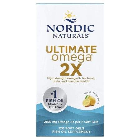Nordic Naturals Ultimate Omega® 2X, Lemon, 2150mg 120 softgels